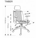 Кресло компьютерное HALMAR TIMBER бежевый/орех